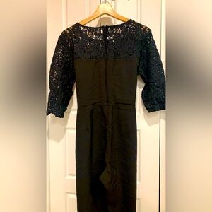 Black lace formal romper